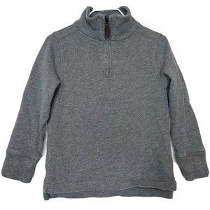 Crewcuts Boy's Shirt 1/4 Zip Pullover Sweater Gray Toddler Cotton J Crew